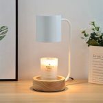 Minimalistische Tischlampe aus Holz mit Dimmfunktion