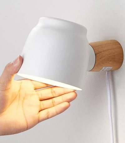Plug-in Wandleuchte im nordischen Design, elegant und praktisch