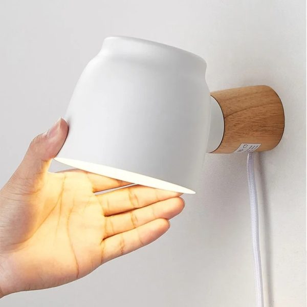 Plug-in Wandleuchte im nordischen Design, elegant und praktisch